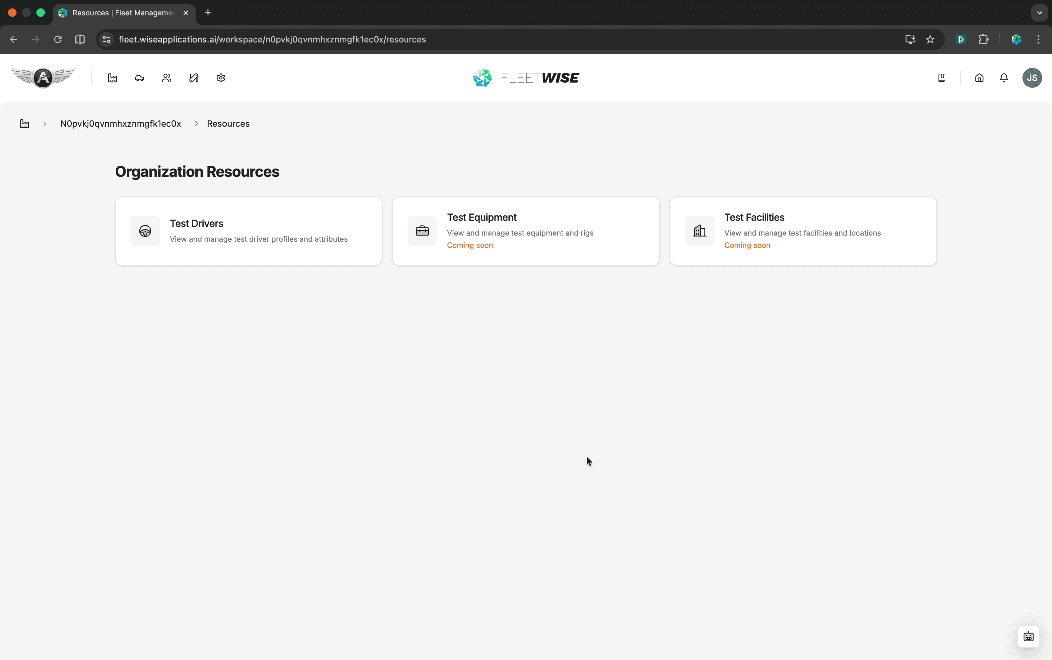 Workspace resources hub